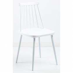 Silla Mercomax Respaldo de Varillas Blanca x 4 Unidades