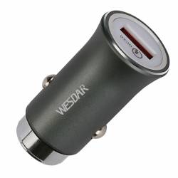 Cargador USB para Auto Wesdar 2 Puertos U10 Gris 12 Volts