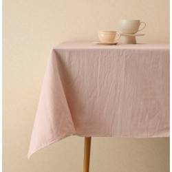 Mantel Blanco Jazmín Tusor Rosa 140x200 
