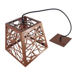 Luminaria Trapecio Artelum con Trama Cobre E27