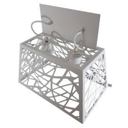 Luminaria de 2 Luces Artelum con Trama Blanca E27