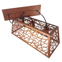 Luminaria de 3 Luces Artelum con Trama Cobre E27