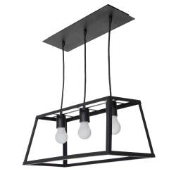 Luminaria Trapecio de 3 Luces Artelum Negra E27