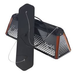 Luminaria con 3 Luces Artelum Ipomea 1 Negra con Cobre E27