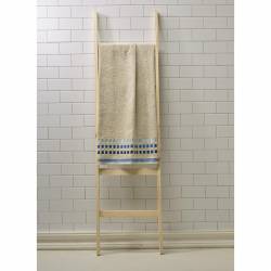 Toalla de Baño Karsten Calera Beige con Azul 135x67 cm