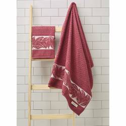 Toalla de Baño Karsten Lins Bordo 135x67 cm