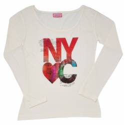 Remera Dama NYC Manga Larga