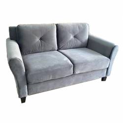 Sofá 2 Plazas Gris Velvet