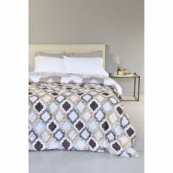 Acolchado Mantra 2 1/2 Plazas Estampado Blanco