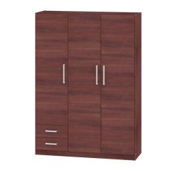 Placard Dielfe 3 Puertas y 2 Cajones Nogal Habano