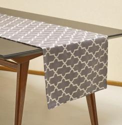 Camino de Mesa Blanco Jazmín 40x150 Kylo G Geometric Gris