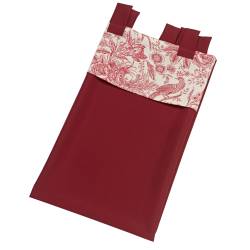 Cortina para Cocina Blanco Jazmín Birds Bordo