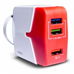 Cargador Soul X3 con Cable Type-C CVQ-USB3 Rojo