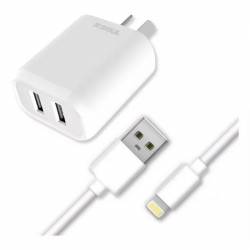 Cargador Soul X2 Lightning CVQ-XUSB2L Blanco
