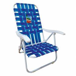 Sillón Bajo Solcito Caño Cinta 5 Posic. Azul