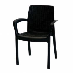 Silla Guinea Estilo Rattan Grafito Voss 2000