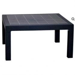 Mesa Estilo Rattan Cuadrada Baru Voss 2000 Grafito 