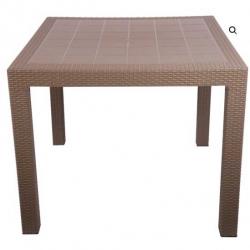 Mesa Estilo Rattan Cuadrada Fidji Voss 2000 Capuchino 