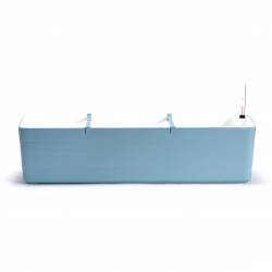 Maceta Auto Riego 80 cm Barberis Color Celeste/Blanco