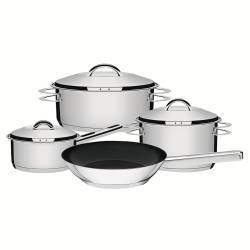 Set de Ollas Batera de Cocina 4 Piezas Tramontina Solar Acero