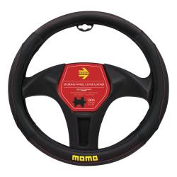 Cubre Volante MOMO Negro - Rojo