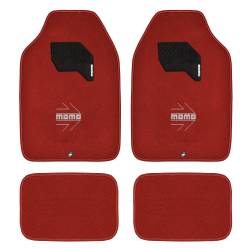 Cubre Alfombra MOMO Blanco - Rojo 4 Piezas