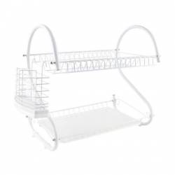 Escurridor de Platos Hudson Acero Blanco 