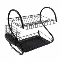 Escurridor de Platos Hudson Acero Negro 