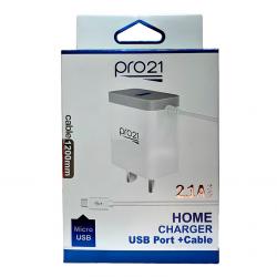 Cargador Pro21 Micro USB CV2A Blanco