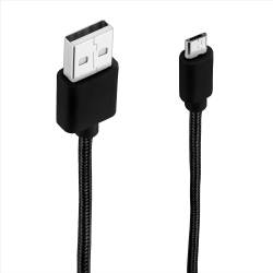 Cable Micro USB Nylon Negro