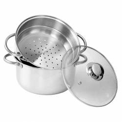 Set Cacerola con Vaporera 22cm Carol