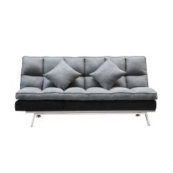 Sofá Cama Messina Negro y Gris
