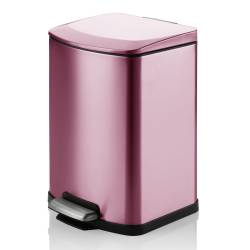 Cesto de Residuos Acero Inoxidable Rosa 12 Lts