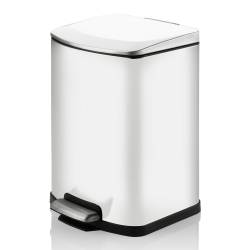 Cesto de Residuos Acero Inoxidable Blanco 12 Lts