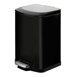 Cesto de Residuos Acero Inoxidable Negro 9 Lts