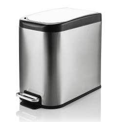 Cesto de Residuos Rectangular Plateado 10 Lts