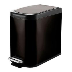 Cesto de Residuos Rectangular Negro 10 Lts