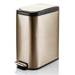 Cesto de Residuos Rectangular Dorado 15 Lts
