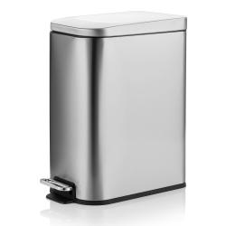 Cesto de Residuos Rectangular Plateado 10 Lts