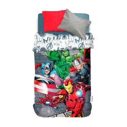 Acolchado Panel Reversible 1 1/2 Plaza Avengers