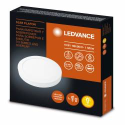 Lámpara LED Ledvance Cálida Slim Plafon Redondo 15W