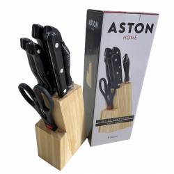 Set de Cuchillos Aston con Taco 8 Piezas