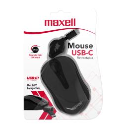 Mouse Retráctil Maxell Negro