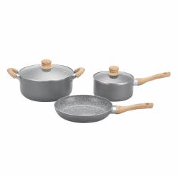 Set de Ollas Batera de Cocina Hudson 5 Piezas Gris