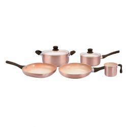 Set de Ollas Batera de Cocina Hudson 7 Piezas Cobre
