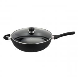 Wok Hudson Aluminio Antiadherente con Tapa 32 cm