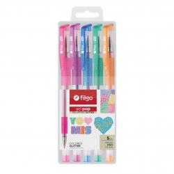 Lapiceras Roller Gel Glitter Filgo