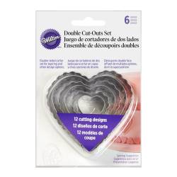 Set X 6 Cortantes Corazones Wilton