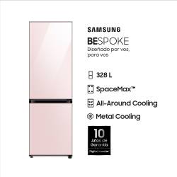 Heladera Samsung Modular Bespoke No Frost 328 Lts Inverter Rosa