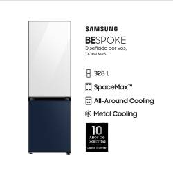 Heladera Samsung Modular Bespoke No Frost 328 Lts Inverter Blanco-Azul